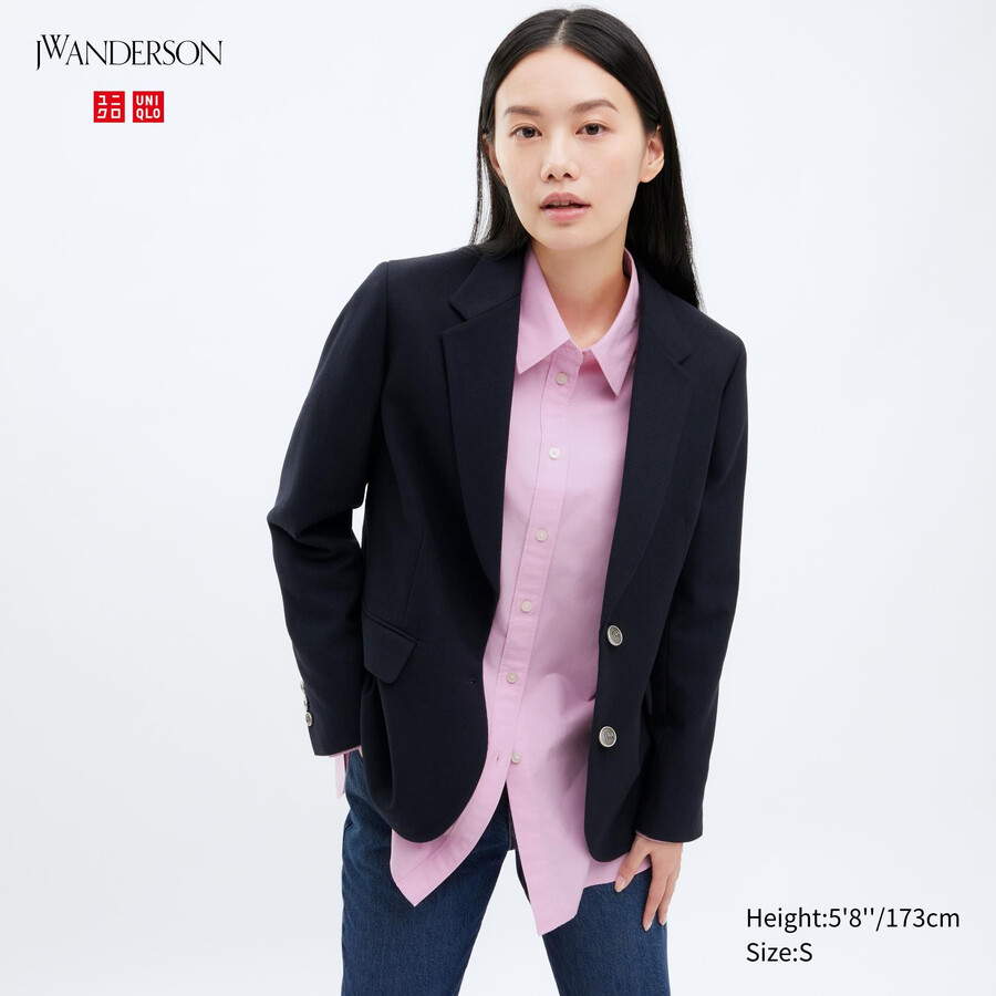 giacche monopetto uniqlo da donna blu navy