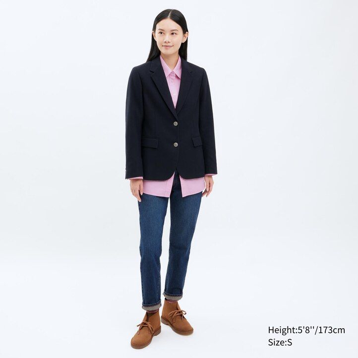 giacche monopetto uniqlo da donna blu navy