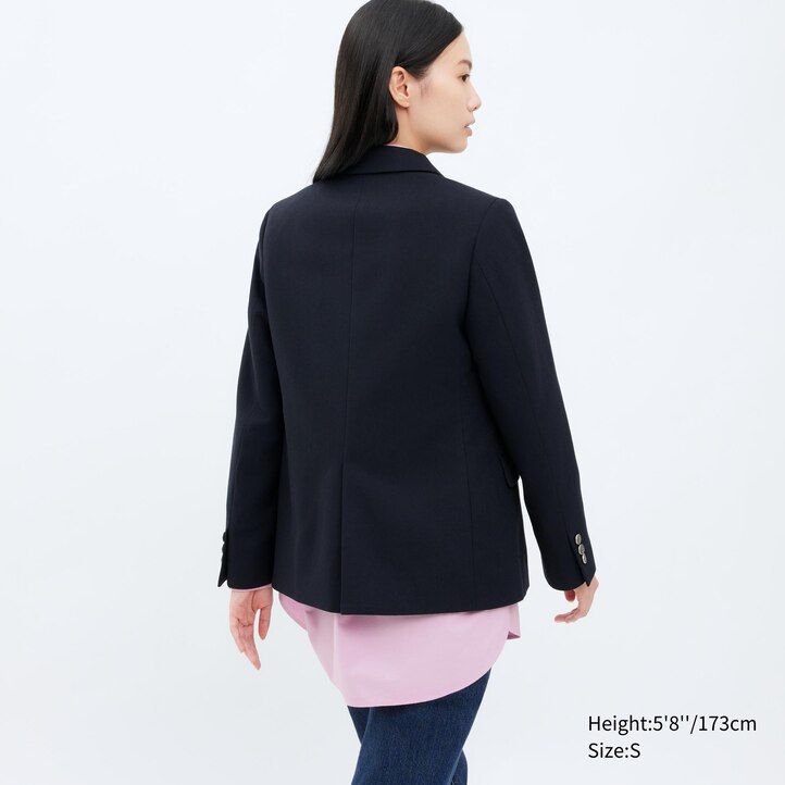 giacche monopetto uniqlo da donna blu navy