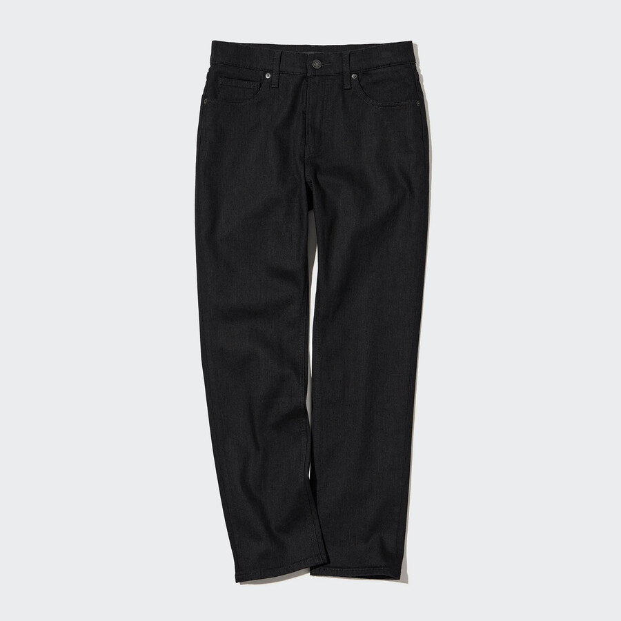 jeans da donna uniqlo slim fit a gamba dritta lunghezza alla caviglia neri