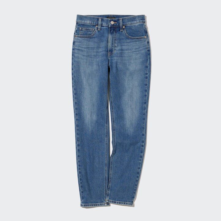 jeans da donna uniqlo slim fit a gamba dritta lunghezza alla caviglia neri