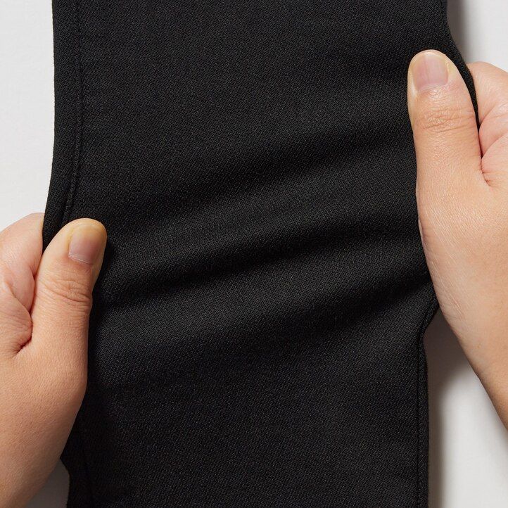 jeans da donna uniqlo ultra stretch a vita alta e vestibilità attillata blu