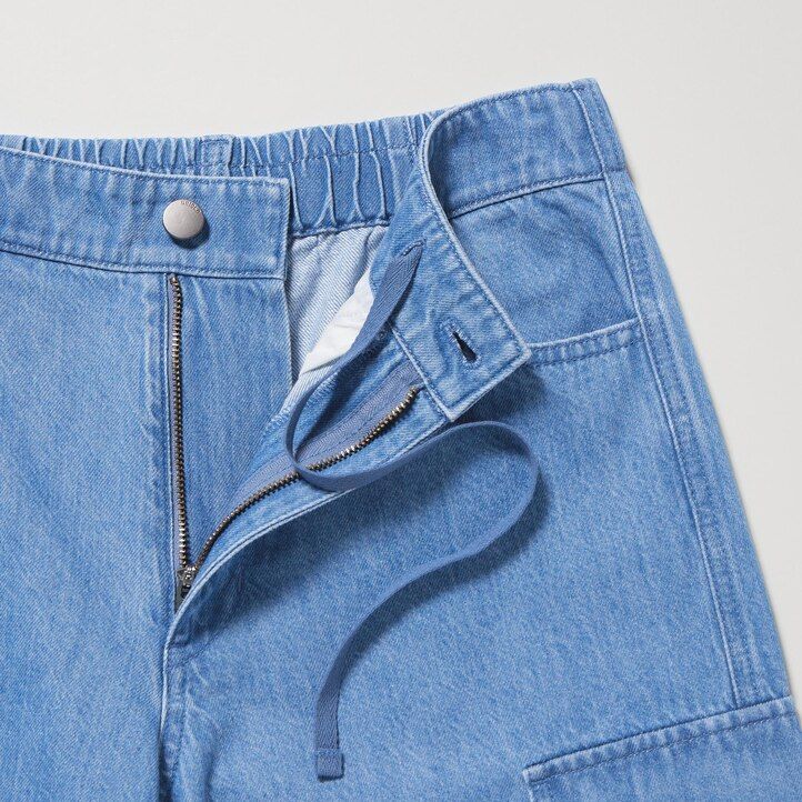 jeans da donna uniqlo denim wide straight legrgo blu