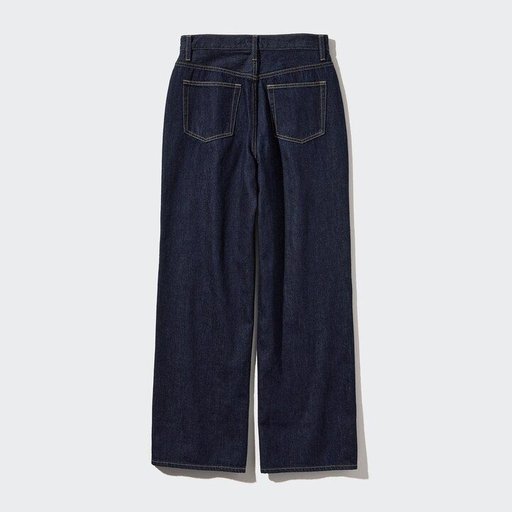 jeans larghi e dritti uniqlo da donna grigi