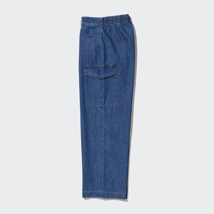 jeans da donna uniqlo denim wide legrgo blu