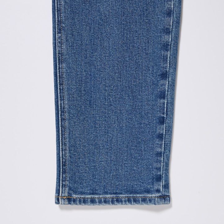 jeans uniqlo slim fit a gamba dritta da donna grigi