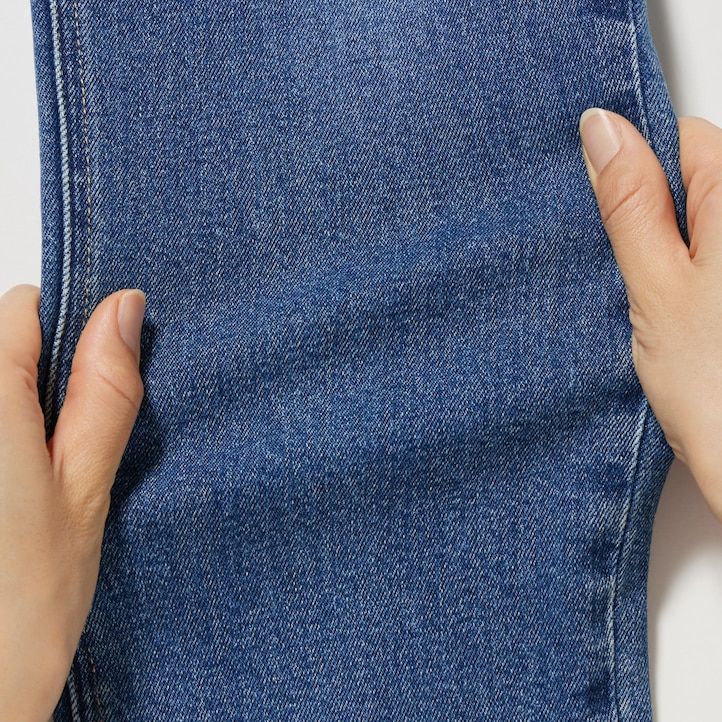jeans uniqlo slim fit a gamba dritta da donna grigi