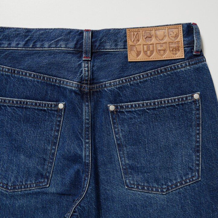 jeans uniqlo slim fit a gamba dritta grigio scuro da donna