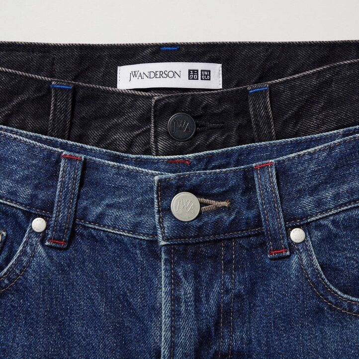 jeans uniqlo slim fit a gamba dritta grigio scuro da donna