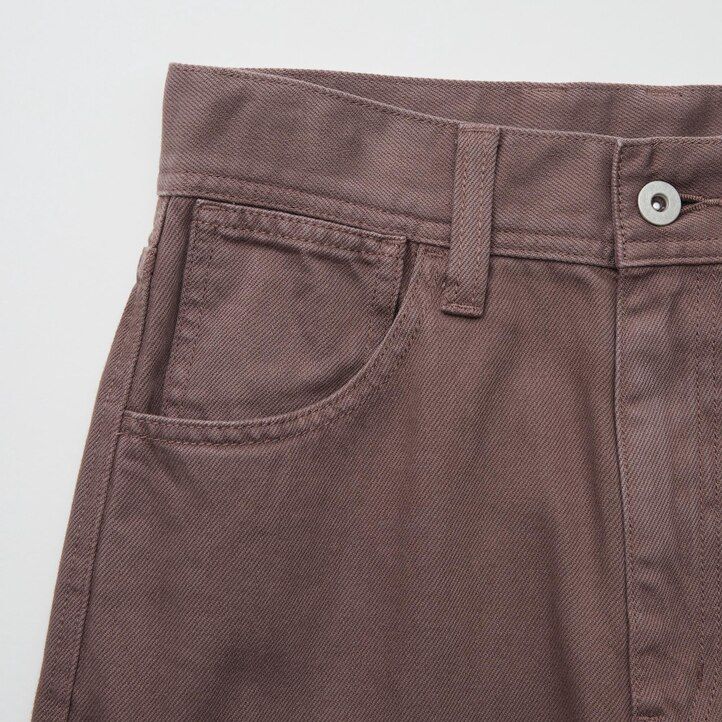 jeans uniqlo curved da donna color oliva