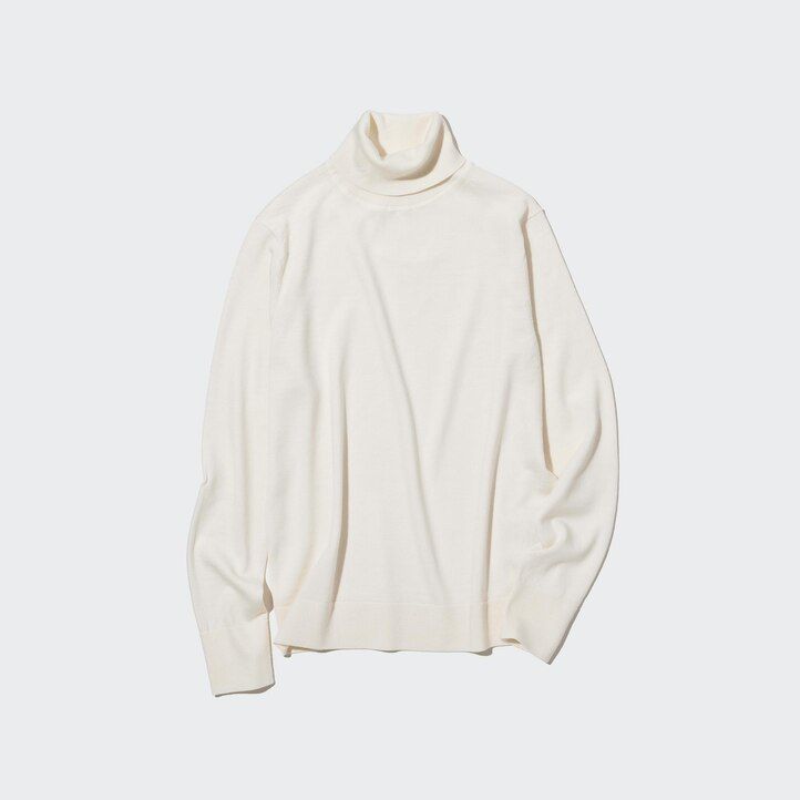 maglioni da donna uniqlo in lana merino extra fine 100 arancione