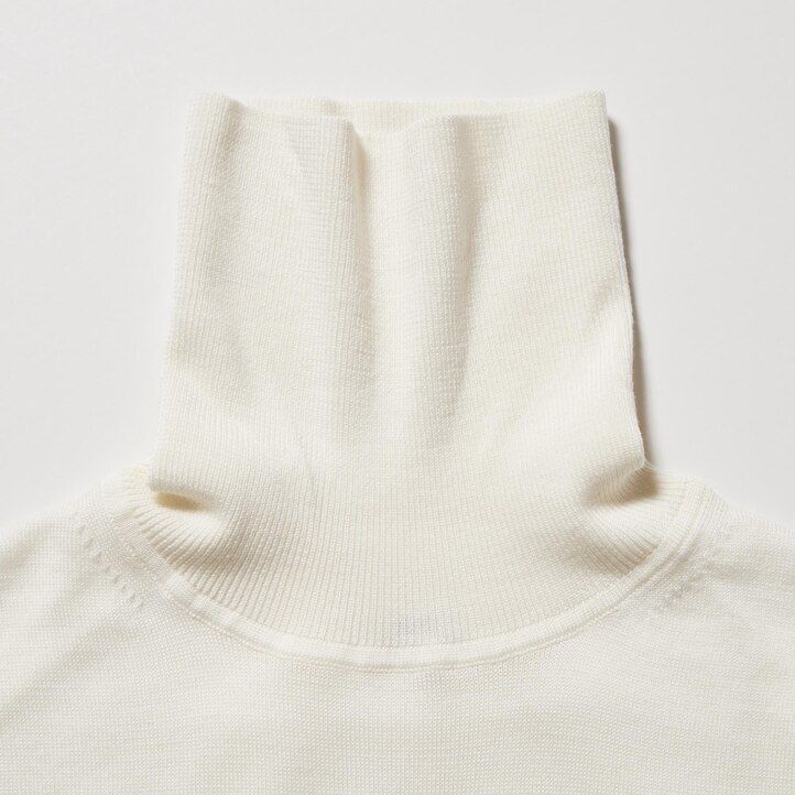 maglioni da donna uniqlo in lana merino extra fine 100 arancione