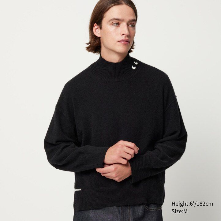 maglioni a collo alto uniqlo 100pctshmere da donna neri