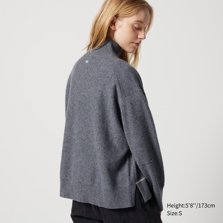 maglioni a collo alto uniqlo 100pctshmere da donna neri