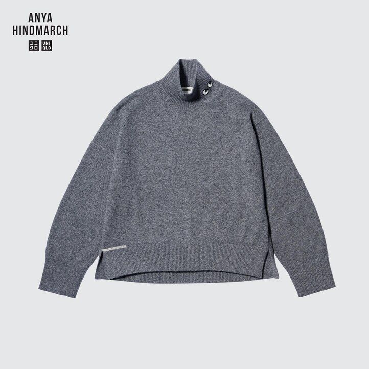 maglioni a collo alto uniqlo 100pctshmere da donna neri