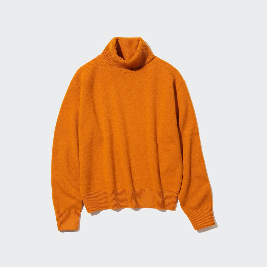 maglioni da donna in lana dagnello uniqlo premium arancione