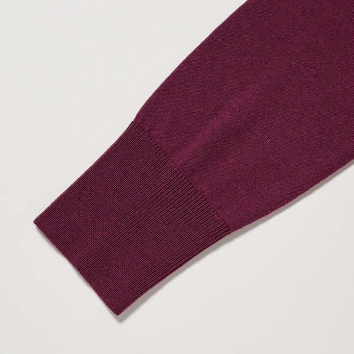 maglioni da donna uniqlo in lana merino extra fine 100 verde con scollo a v