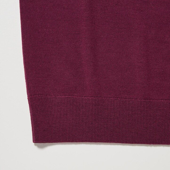 maglioni da donna uniqlo in lana merino extra fine 100 verde con scollo a v