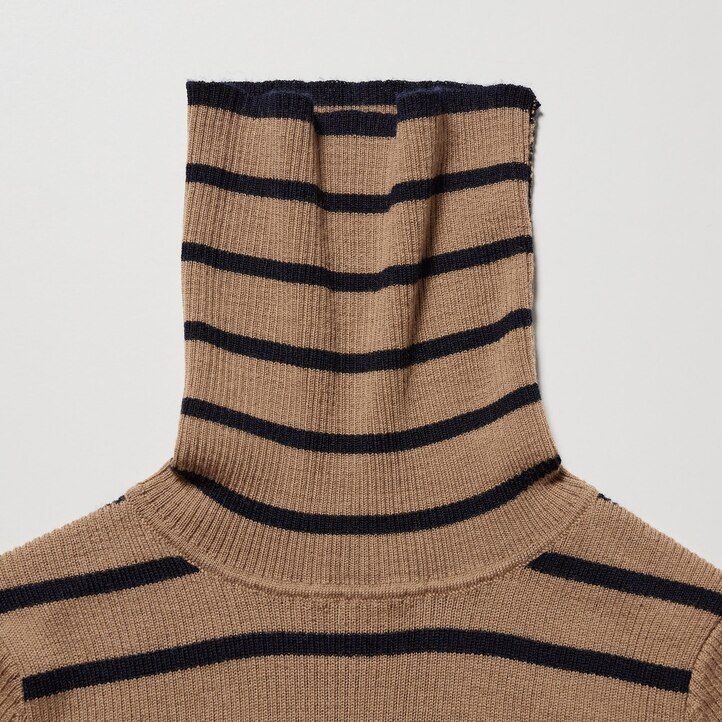 maglioni a coste uniqlo 100 lana merino extra fine da donna bianchi