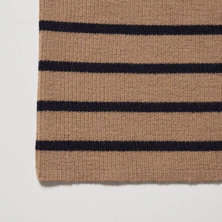 maglioni a coste uniqlo 100 lana merino extra fine da donna bianchi