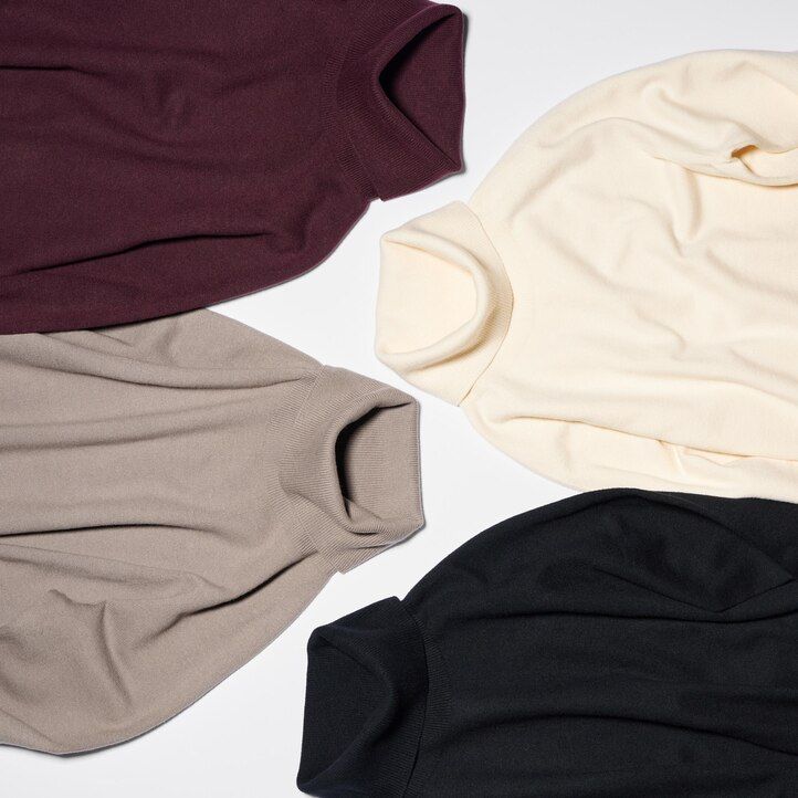 maglioni da donna in filato soufflé senza cuciture uniqlo 3d knit beige