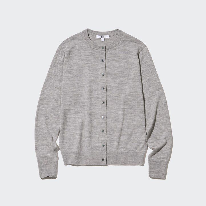 maglioni girocollo uniqlo 100 lana merino extra fine da donna rossi