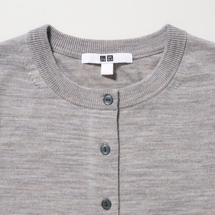 maglioni girocollo uniqlo 100 lana merino extra fine da donna rossi