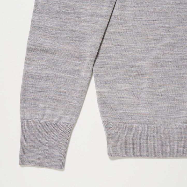 maglioni girocollo uniqlo 100 lana merino extra fine da donna rossi
