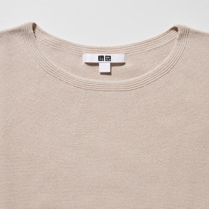 maglioni girocollo in cotone senza cuciture uniqlo 3d knit da donna bianchi