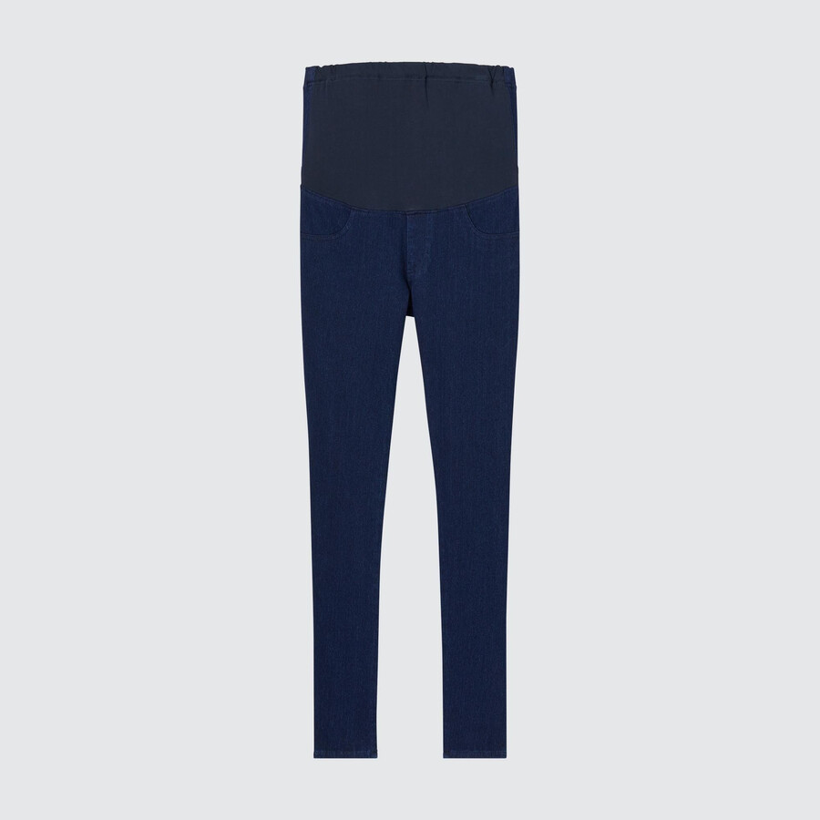 abbigliamento premaman in denim uniqlo ultra stretch da donna blu
