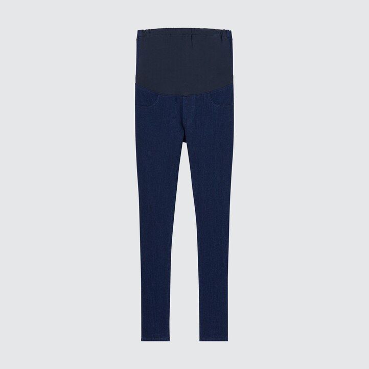 abbigliamento premaman in denim uniqlo ultra stretch da donna blu
