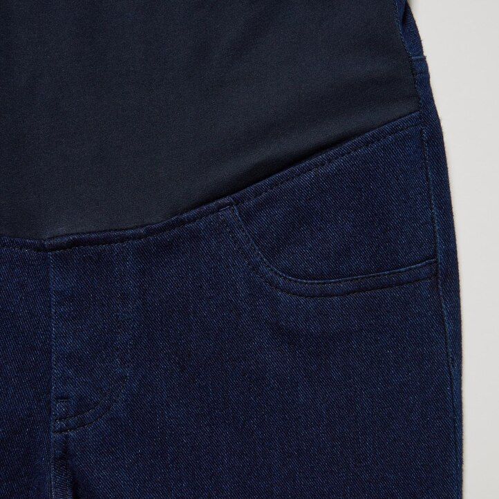 abbigliamento premaman in denim uniqlo ultra stretch da donna blu