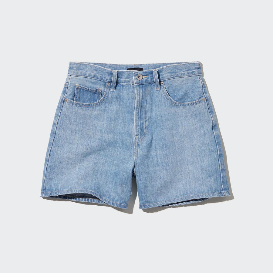 pantaloncini di jeans uniqlo da donna blu