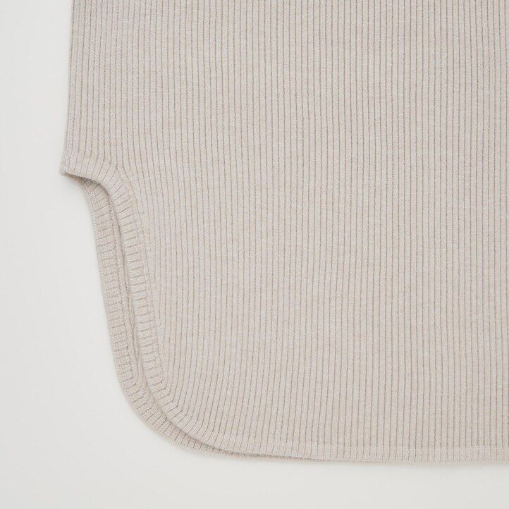 gonne da donna a coste in filato soufflé senza cuciture in maglia 3d uniqlo beige