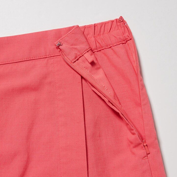 gonna-pantalone uniqlo in misto lino rosa da donna