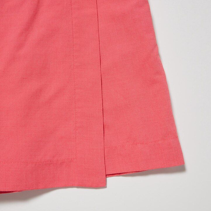 gonna-pantalone uniqlo in misto lino rosa da donna