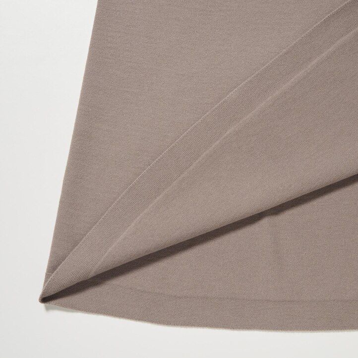 gonne in filato soufflé senza cuciture in maglia 3d uniqlo da donna beige