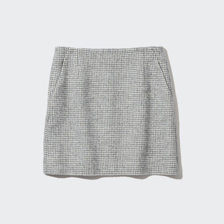 minigonne da donna in tweed grigio uniqlo