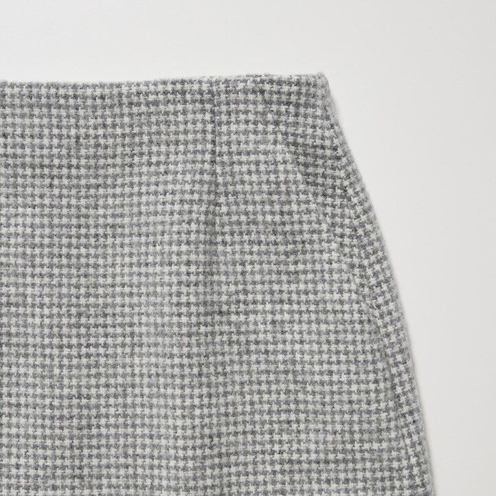 minigonne da donna in tweed grigio uniqlo