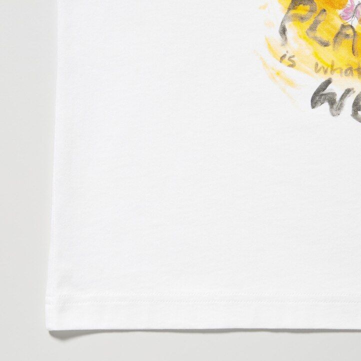 t-shirt bianche da donna uniqlo peace for all graphic francesco risso
