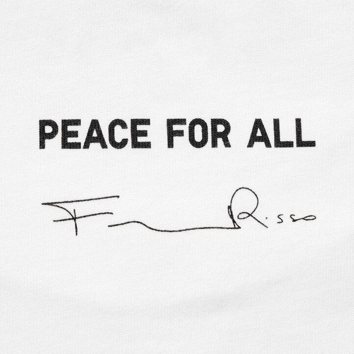 t-shirt bianche da donna uniqlo peace for all graphic francesco risso