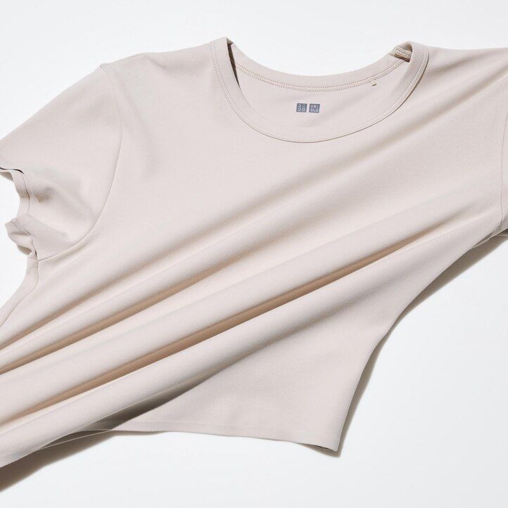 magliette corte ultra morbide uniqlo airism da donna bianche