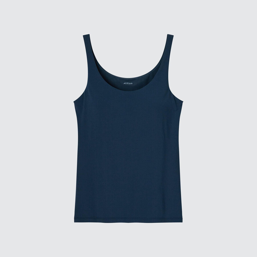 magliette da donna senza maniche uniqlo airism blu navy