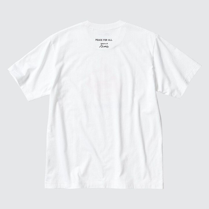 t-shirt da donna uniqlo peace for all graphic tadao ando bianche