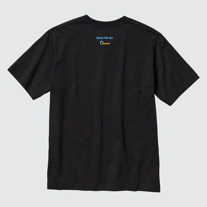 t-shirt nere da donna uniqlo peace for all graphic akamai technologies