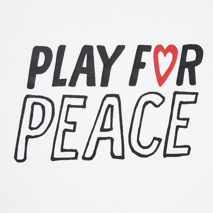 magliette bianche da donna uniqlo peace for all graphic kei nishikori