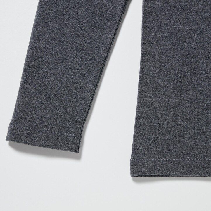 magliette termiche da donna uniqlo heattech ultra warm con scollo rotondo e maniche lunghe bianche