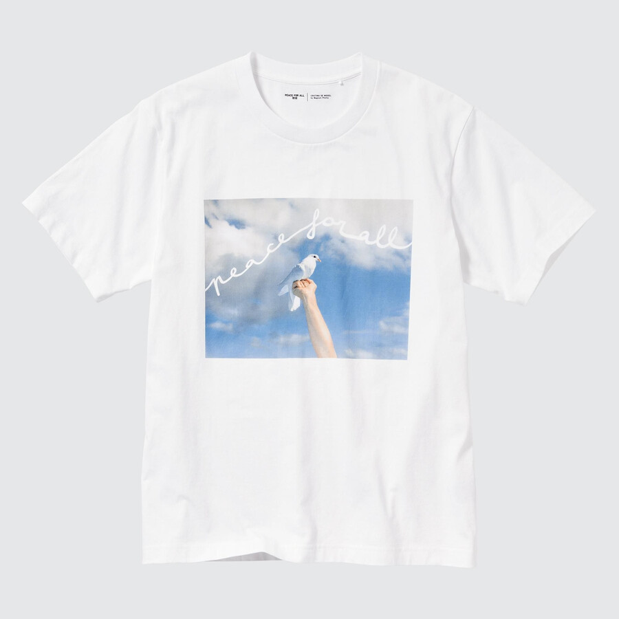 magliette da donna uniqlo peace for all graphic cristina de middel bianche