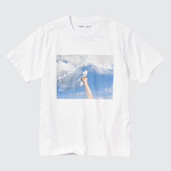 magliette da donna uniqlo peace for all graphic cristina de middel bianche
