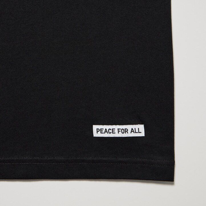 magliette nere da donna uniqlo peace for all graphic shingo kunieda